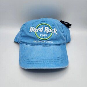 Hard Rock Cafe Piccadilly Circus Baseball Authentic Cap Hat Airy Blue NWT
